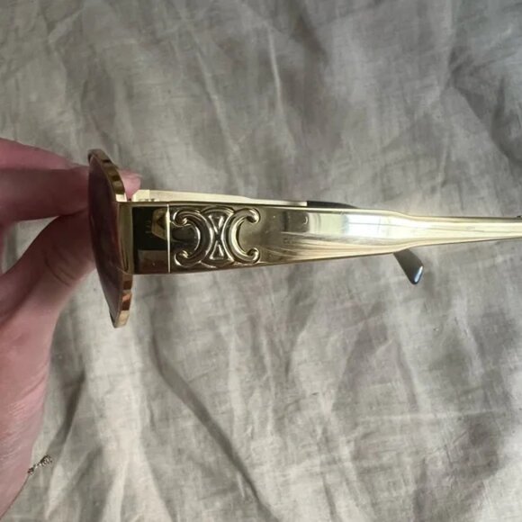 Celine Oval-frame gold-tone acetate Sunglasses - Picture 3 of 4